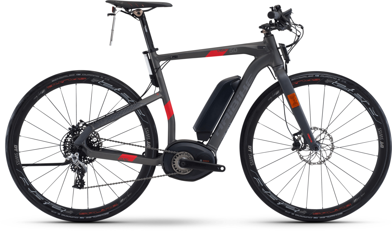Электровелосипеды с двигателем Bosch, Yamaha, Shimano HAIBIKE XDURO Urban S 5.0 500Wh 11Sp Rival 2017 / серый-красный Артикул 4558611759