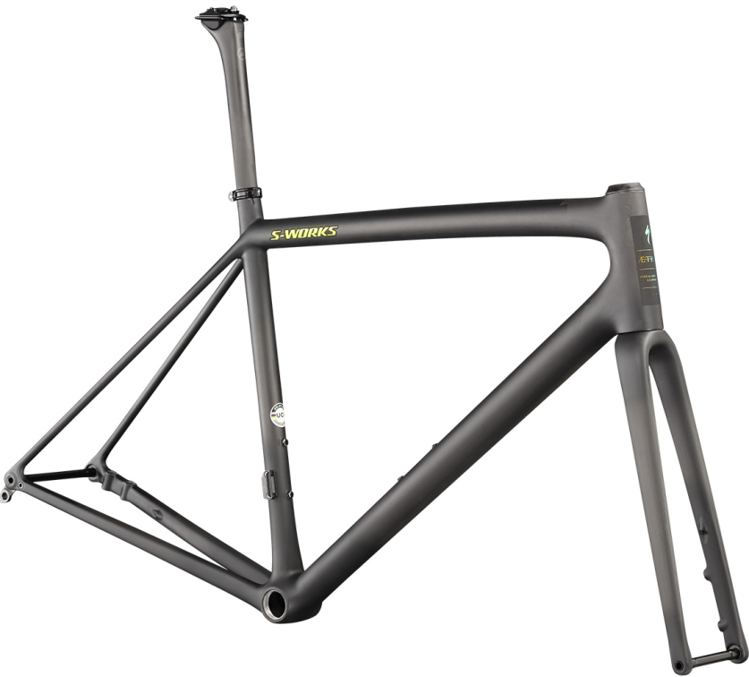 Рамы шоссе, гревел рама Specialized S-Works Aethos 2022 Carbon/Gloss Jet Fuel Артикул 77221-0454, 77221-0458, 77221-0461, 77221-0456, 77221-0449, 77221-0452