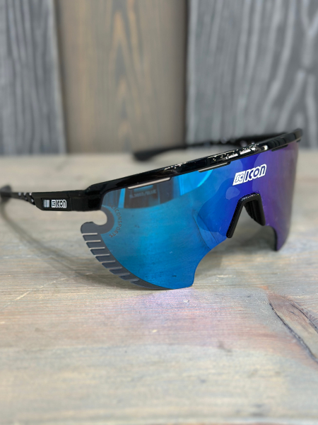 Очки спортивные Scicon AeroWing Lamon оправа Black Gloss линза SCNPP Multimirror Blue