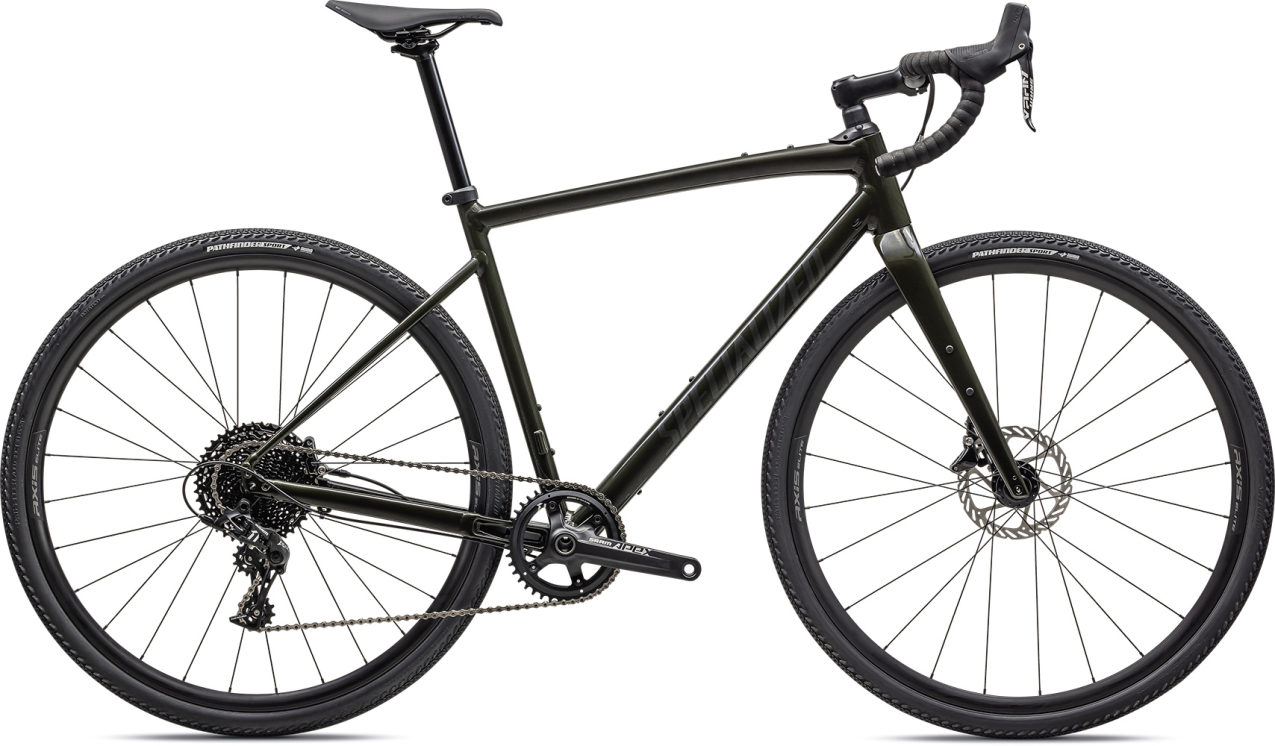 Гравийные велосипеды, комфорт плюс Specialized Diverge Comp E5 2023 Gloss Dark Moss Green / Pearl Артикул 95423-5264, 95423-5256, 95423-5249, 95423-5252, 95423-5254, 95423-5261, 95423-5258