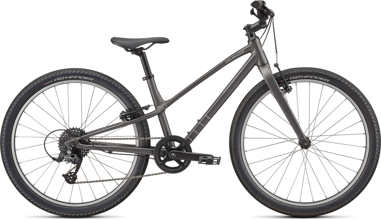 Подростковые,  для мальчиков, старше 8-ми лет Specialized Jett 24 satin smoke / flake silver 2022 Артикул 92722-8424