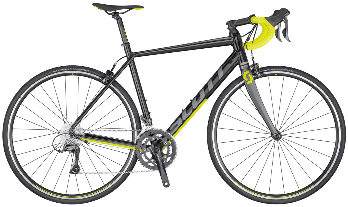 Шоссейные велосипеды Scott Speedster 40 2020 / черный-желтый Артикул 274761021, 274761019, 274761020, 274761022, 274761023, 274761024, 274761025