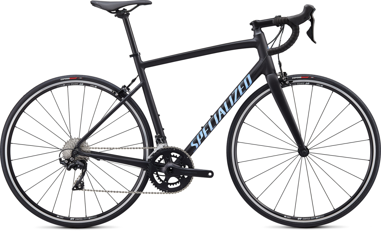 Шоссейные велосипеды Specialized Allez E5 Elite 2020 черный-голубой Артикул 90020-4261, 90020-4244, 90020-4249, 90020-4254, 90020-4258, 90020-4256, 90020-4252