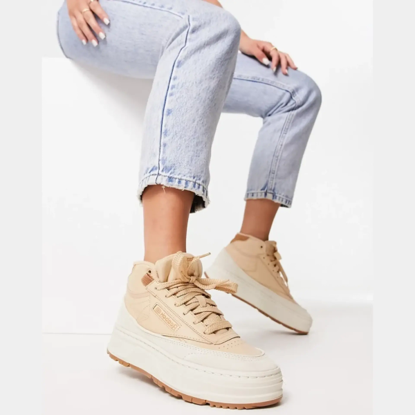 Кроссовки женские Reebok Club C Geo Mid weathered beige f22-r/true beige/alabaster