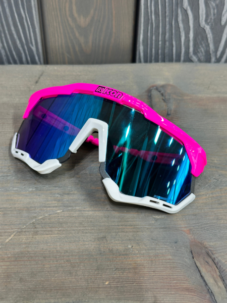 Очки спортивные Scicon AeroShade XL оправа Pink Fluo линза SCNPP Multimirror Blue + Pink