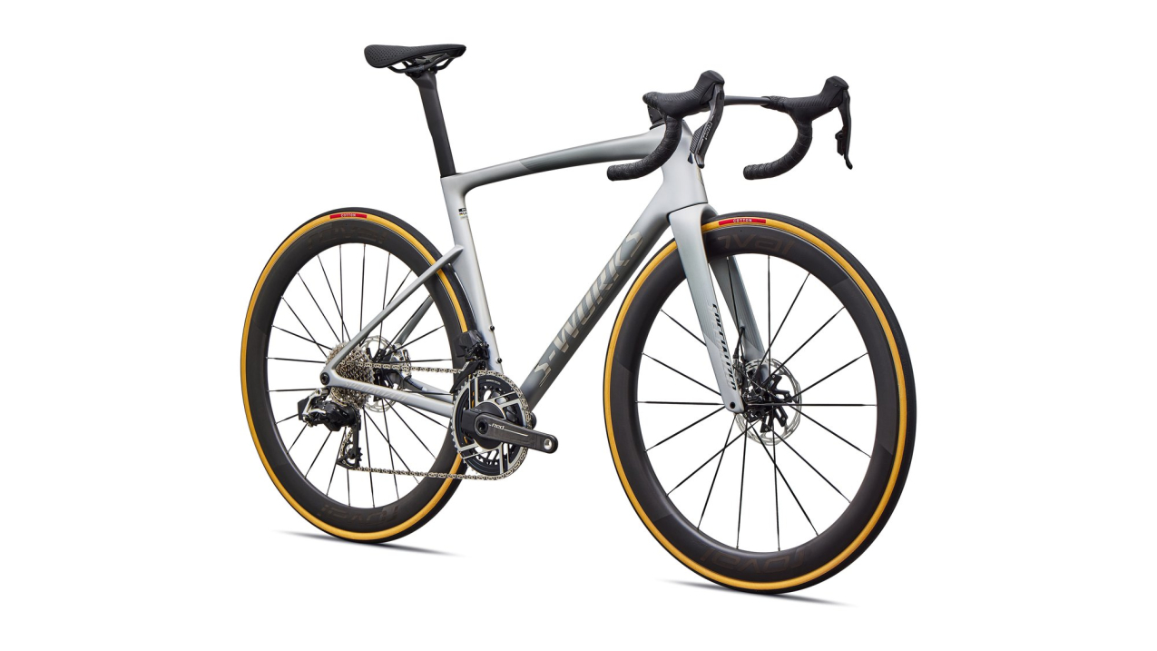 S-WORKS велосипеды шоссе Specialized S-Works Tarmac SL9 AXS 2027 Satin Silver Dust / Spectrum Flake / Chrome Артикул 94927-0052, 94927-0061, 94927-0058, 94927-0049, 94927-0056, 94927-0054