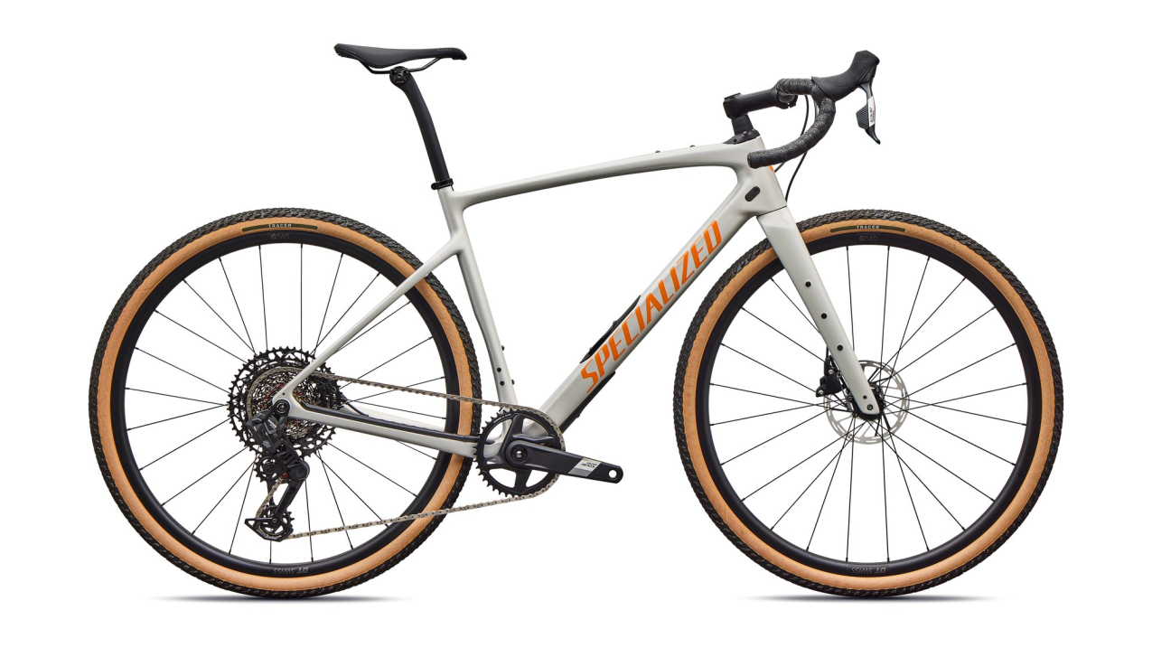 Гравийные велосипеды, комфорт плюс Specialized Diverge 4 Comp Carbon 2026 SRAM Apex AXS Dolomite Metallic/ Orange Zest Артикул 95426-5052, 95426-5049, 95426-5056, 95426-5054, 95426-5058, 95426-5061