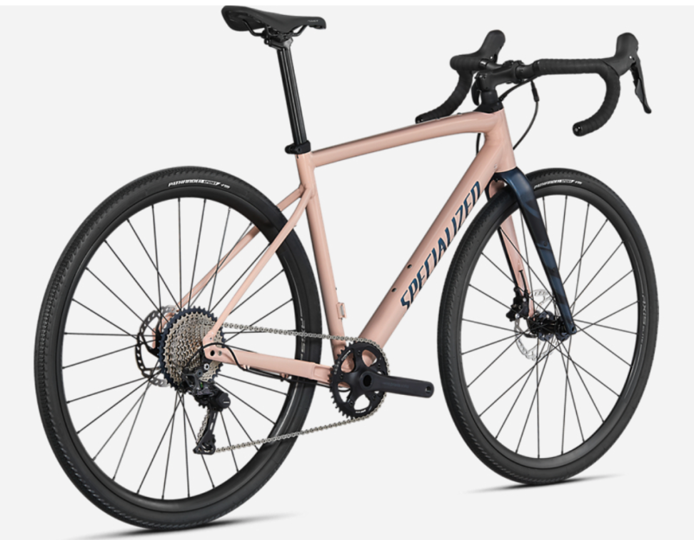 Гравийные велосипеды, комфорт плюс Specialized Diverge Comp E5 2021 Gloss Blush/Cast Blue Metallic/Chrome/Wild Ferns Артикул 96220-5361, 96220-5354, 96220-5349, 96220-5352, 96220-5358, 96220-5356, 96220-5364
