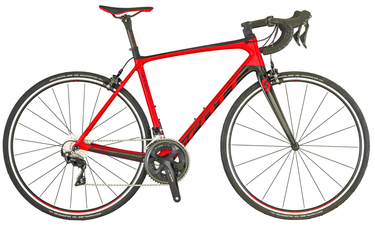 Шоссейные велосипеды Scott Addict 20 2019 красный-черный Артикул 7613368412861, 7613368412878