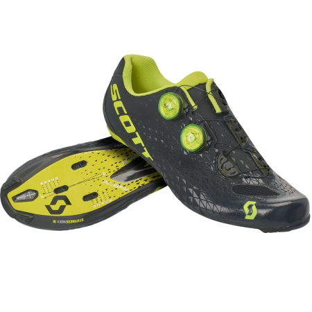 Велотуфли шоссе и триатлон Велотуфли Scott Road RC matt black/sulphur yellow Артикул 7613368481225, 7613368481201
