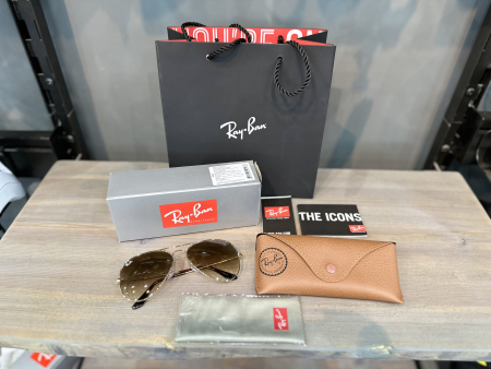 Очки Очки городские Ray-Ban Aviator оправа Polished Gold Metal линза Light Brown Gradient Артикул 