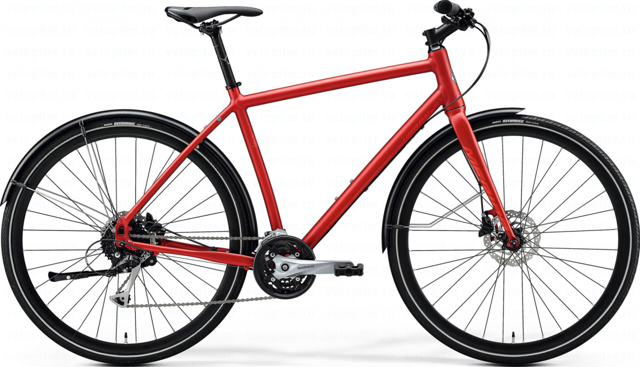 Городские велосипеды Merida Crossway Urban 100 2020 красный Артикул 6110836361, 6110836338, 6110836383, 6110836350, 6110836349, 6110836372