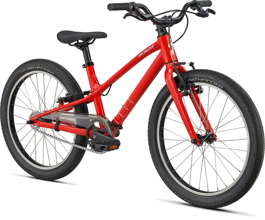 Для мальчиков с 6-ти до 7-ми лет Specialized Jett 20 SS 2022 gloss Flo Red / White Артикул 92722-4120