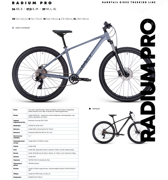 Aspect Radium Pro 27.5 2026 Серый